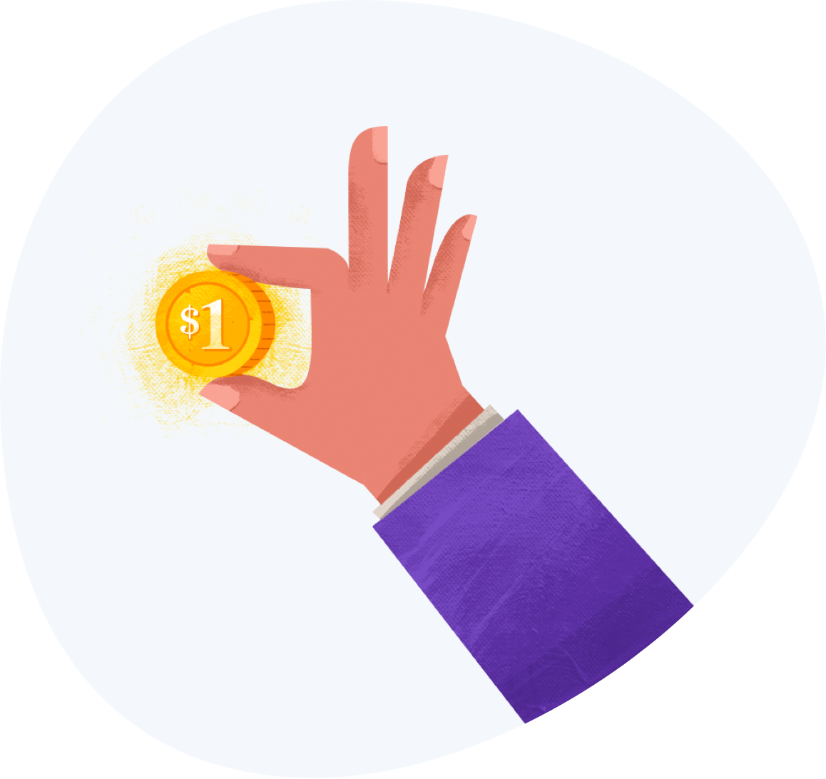 Illustration of marketer reviewing a split test